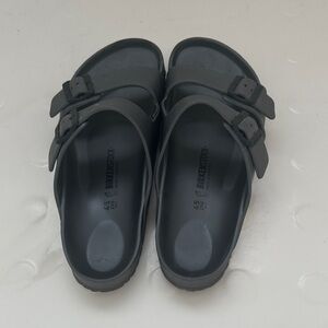 Birkenstock Charcoal Slide Sandals